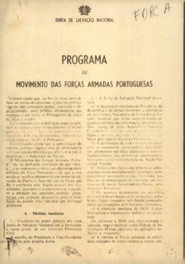 Programa  do Movimento das Forças Armadas Portuguesas (MFA)