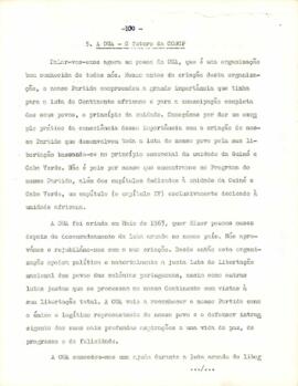 Relatório do CEL apresentado ao CSL, de 27 a 31 de agosto de 1976: A OUA - O futuro da CONCP