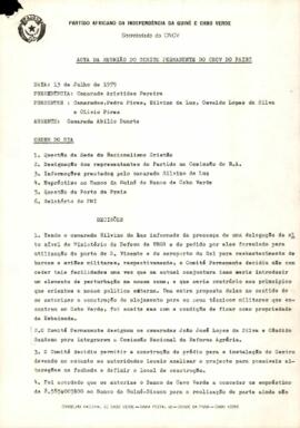 Ata da reunião do Comité Permanente do CNCV, de 13 de julho de 1979