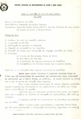 Ata da reunião do Comité Permanente do CNCV, de 4 de outubro de 1979