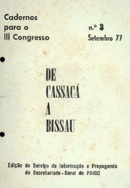 De Cassacá a Bissau. Cadernos para o III Congresso, nº 3, de setembro de 1977