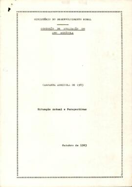 Campanha agrícola de 1983: Situação atual e perspectivas