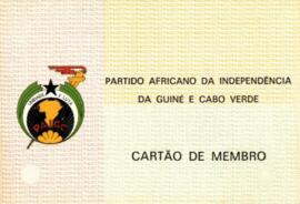 Cartão de membro do Partido Africano da Independência da Guiné e Cabo Verde