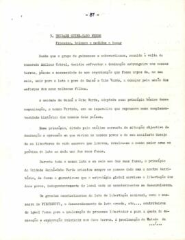 Relatório do CEL apresentado ao CSL, de 27 a 31 de agosto de 1976: Unidade Guiné- Cabo Verde, processo, balanço e medidas a tomar