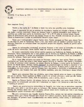 Carta nº 248, de Amílcar Cabral ao Camarada Pedro Pires