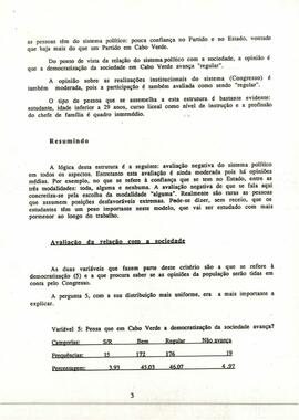 Sondagem realizada em novembro de 1988, por ocasião do III Congresso do PAICV, por Guy Massart