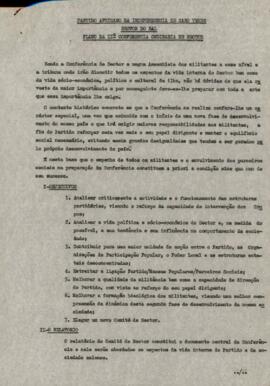 Plano da II Conferência Ordinária do Sector do Sal