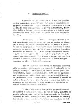 Relatório de Atividades do Governo, apresentado pelo camarada Primeiro Ministro Pedro Pires, na 9ª sessão Legislativa da II Legislatura da Assembleia Nacional Popular,  I Parte