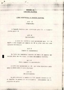 Eleição da Comissão Política: Linhas orientadoras do processo eleitoral
