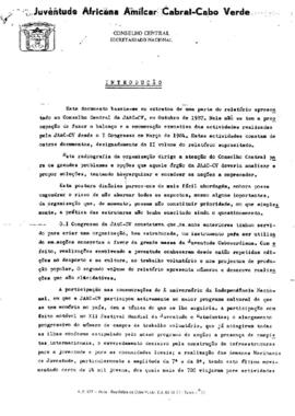 Relatório do Secretário Nacional da VI reunião Conselho Central