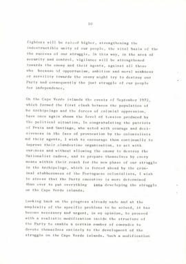 Mensagem de Boas Festas do Secretário Geral do Partido, Amílcar Cabral, endereçada aos camaradas e militantes