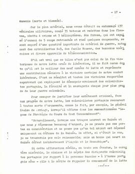 Rapport bref sur la lutte en 1971, par Amílcar Cabral, Secrétaire Général du PAIGC