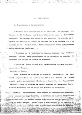 Relatório das atividades do partido - 1987