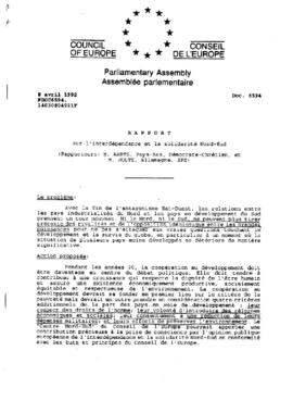 Rapport sur l'interdépendance et la solidarité Nord-Sud