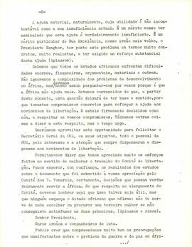 Discurso proferido por Amílcar Cabral em Adis-Abeba (Junho 1971) e perante o Conselho de Segurança da ONU (Fev.1972)