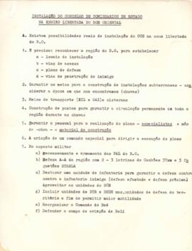 Instalação do Conselho de Comissários de Estado na região libertada do Boé Oriental