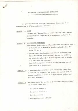 Statuts de l'Interafricaine Socialiste