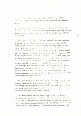 Mensagem de Boas Festas do Secretário Geral do Partido, Amílcar Cabral, endereçada aos camaradas e militantes