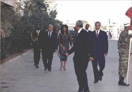 Pedro Pires, esposa e comitiva, na chegada ao Palácio da Assembleia Nacional