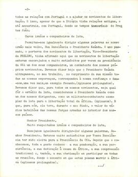 Discurso proferido por Amílcar Cabral em Adis-Abeba (Junho 1971) e perante o Conselho de Segurança da ONU (Fev.1972)