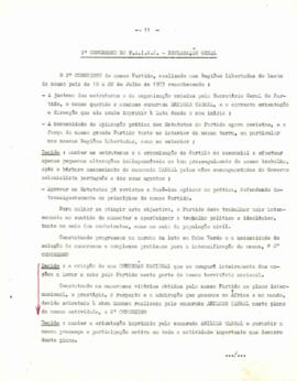 Congresso do PAIGV, IIº. Declaração geral