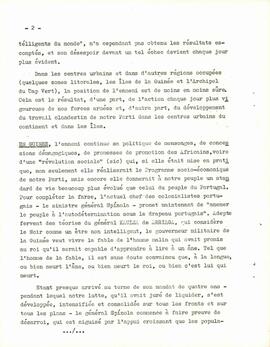 Rapport bref sur la lutte en 1971, par Amílcar Cabral, Secrétaire Général du PAIGC