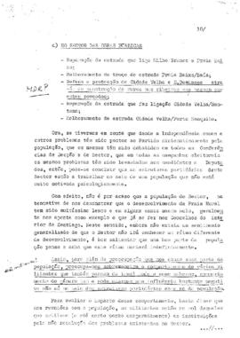 Partido Africano da Independência de Cabo Verde, Setor Rural da Praia: Relatório