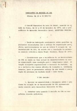 Conclusões da reunião do CEL