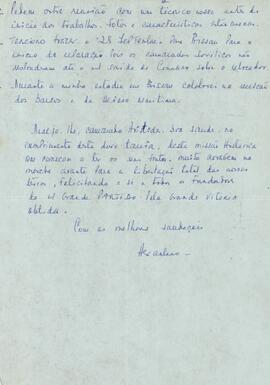 Carta de Herculano Vieira ao Presidente Aristides Pereira