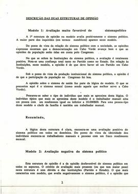 Sondagem realizada em novembro de 1988, por ocasião do III Congresso do PAICV, por Guy Massart