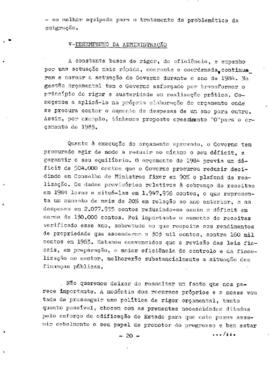 Relatório de Atividades do Governo, apresentado pelo camarada Primeiro Ministro Pedro Pires, na 9ª sessão Legislativa da II Legislatura da Assembleia Nacional Popular, I Parte