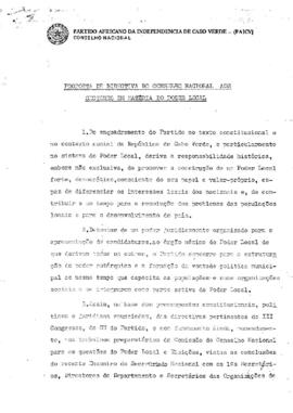 Relatório da Comissão Nacional para as questões eleitorais