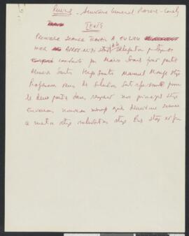 Manuscrito do Comandante Pedro Pires, acerca da negociação da independência