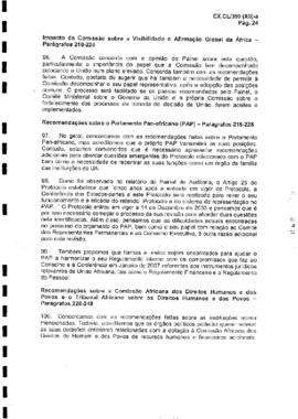 Relatórios sobre a implementação da Declaração de Acra da 12ª sessão ordinária da União Africana