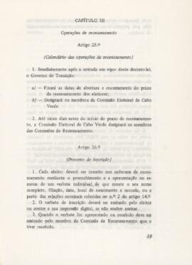 Decreto-Lei nº 203-A/75 (15 de abril): Lei eleitoral para as eleições de deputados à Assembleia Nacional de Cabo Verde, soberana e constituinte