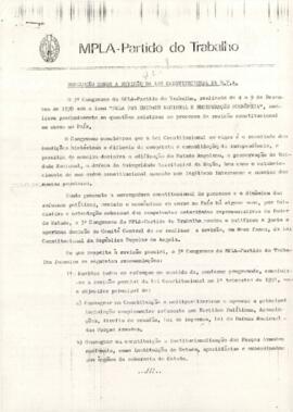 III Congresso do MPLA: Resolução sobre a Revisão da Lei Constitucional da RPA