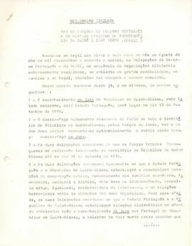 Declaração conjunta do Governo Português e do Partido Africano para a Independência da Guiné e Cabo Verde (PAIGC)