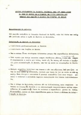 Alguns apontamentos da palestra proferida pelo Comandante Pedro Pires, na sede do Setor em São Vicente, em 7/7/87,  dirigida aos membros dos comités e quadros com funções no Estado