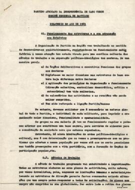 Relatório do ano de 1981 do Comité Regional de Santiago