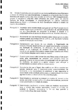 Relatórios sobre a implementação da Declaração de Acra da 12ª sessão ordinária da União Africana