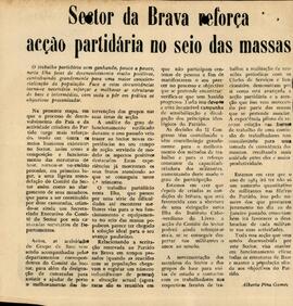 Setor da Brava reforça ação partidária no seio das massas, por Alberto Pina  Gomes