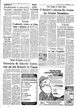 Durante 50 minutos, na ONU: Entrevista de Almeida Santos com um alto delegado de Pequim. Publicado no semanário “O Século”(9 de dezembro de 1974), página 7.