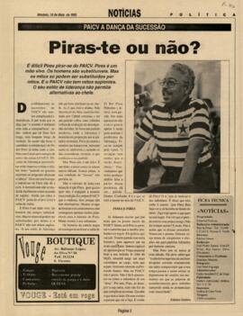 PAICV a dança da sucessão: Piras-te ou não? Por  Eduíno Santos. In jornal "Notícias"
