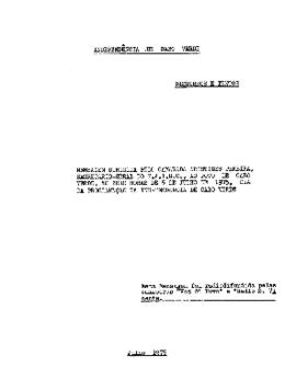 Mensagem dirigida pelo Camarada Aristides Pereira, Secretário-Geral do PAIGC ao povo de Cabo Verde, às zero horas do dia 5 de julho de 1975, dia da proclamação da Independência de Cabo Verde.