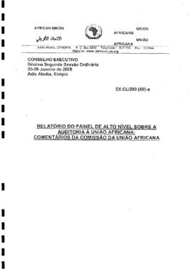 Relatórios sobre a implementação da Declaração de Acra da 12ª sessão ordinária da União Africana