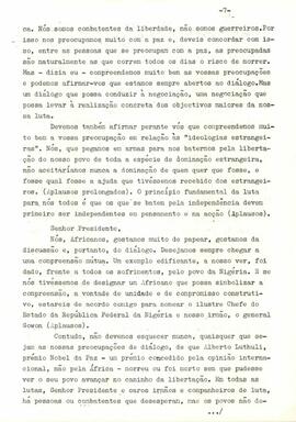 Discurso proferido por Amílcar Cabral em Adis-Abeba (Junho 1971) e perante o Conselho de Segurança da ONU (Fev.1972)
