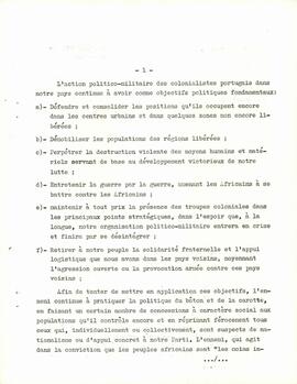 Rapport bref sur la lutte en 1971, par Amílcar Cabral, Secrétaire Général du PAIGC