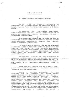 Relatório da Delegação Cabo-verdiana a 44ª Assembleia anual do Fundo Monetário Internacional