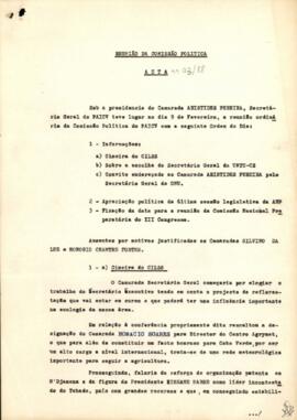 Ata da reunião do Secretariado do Conselho Nacional do PAICV