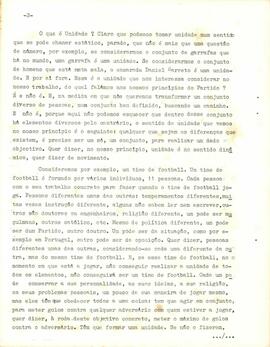 Princípios do Partido escrito a partir de uma gravação das palavras do Secretário Geral, destinado aos camaradas participantes no Seminário de Quadros. I- Unidade e Luta